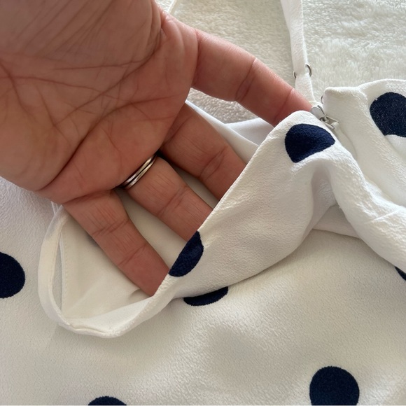 Aritzia Wilfred Isabelle Dress in White/Navy 90s inspired Clueless Mini Dress - Picture 8 of 9